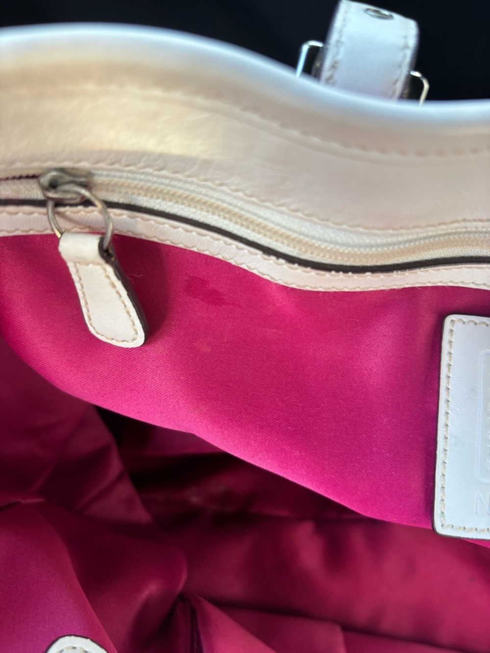 Coach Pink Patchwork Suede Leather Tote Bag Y2K Shoulder Purse - Picture 9 of 14